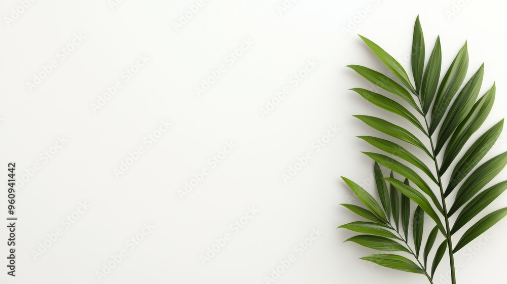 A leafy green plant is on a white background A leafy green plant is on a white background