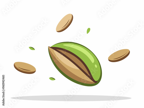 Falling pistachio nuts