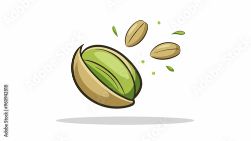 Falling pistachio nuts