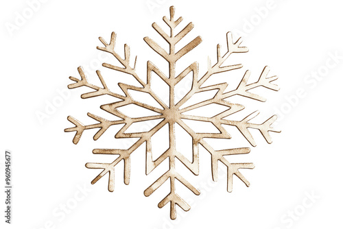 Intricate wooden snowflake decoration perfect for winter themes, festive crafts, and holiday celebrations.