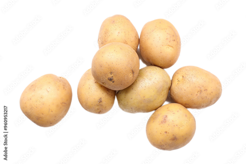 potatoes isolated on white background potatoes isolated on white background