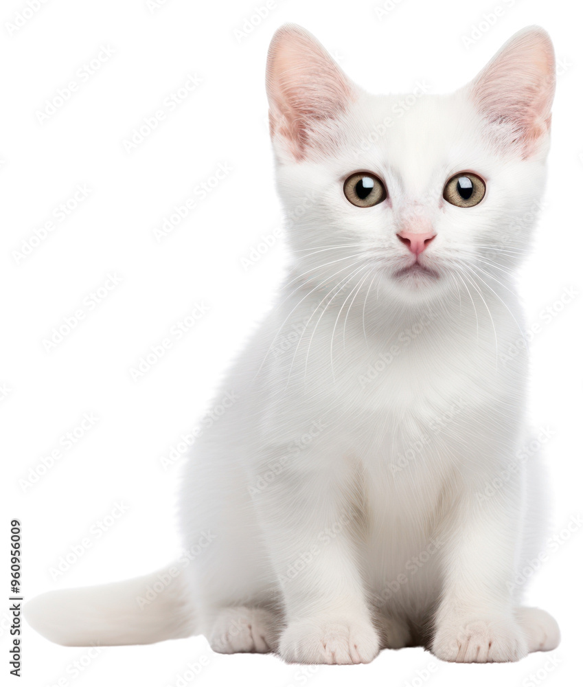 PNG A cute white stray kitten animal mammal pet.