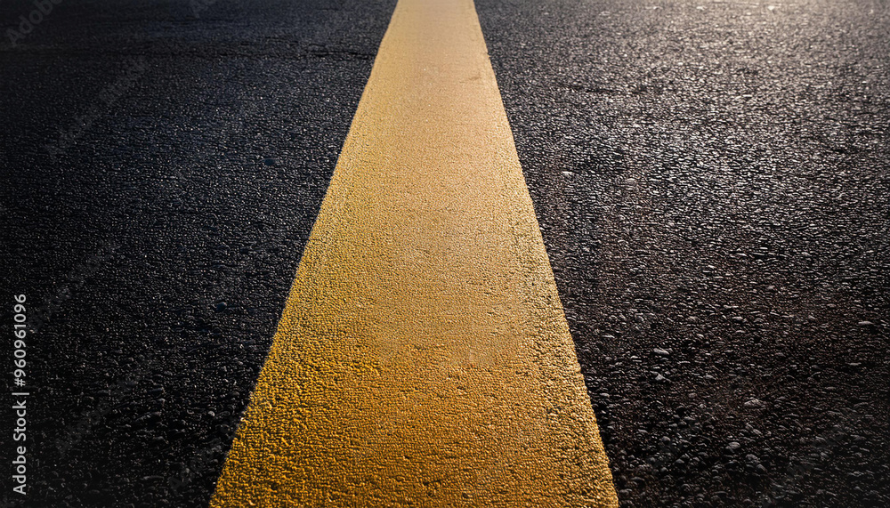 Black Road is a black concrete road with a yellow line in the middle.