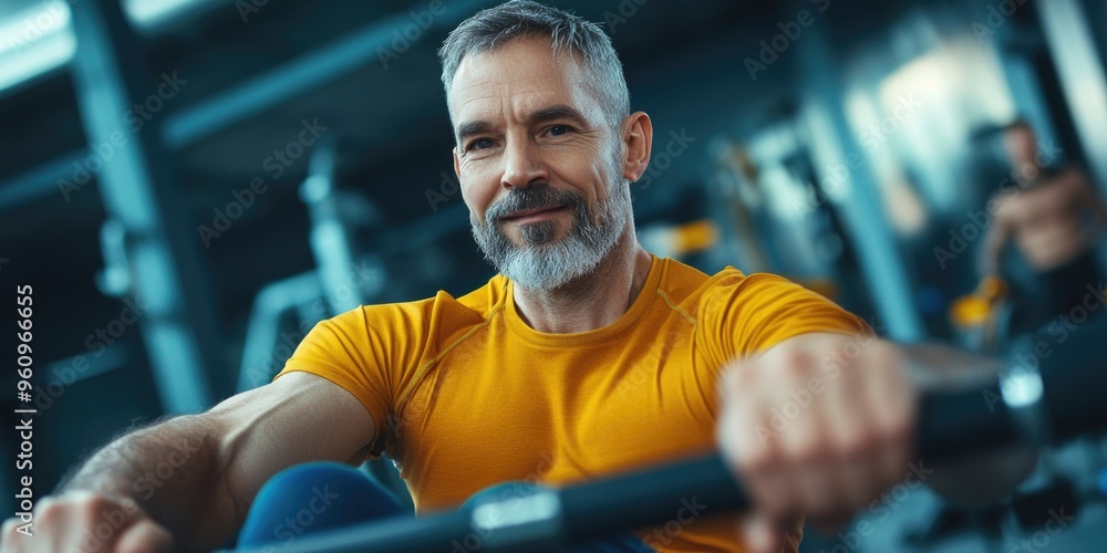 Fototapeta premium Personal Trainer in Gym Setting, Promoting Health and Fitness
