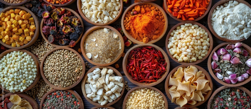 Composition With Different Kinds Of Dry Food Products Composition With Different Kinds Of Dry Food Products
