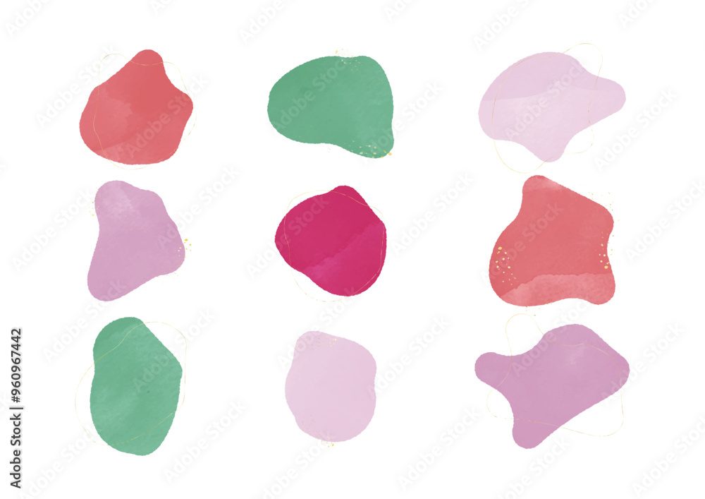 春の水彩風フレーム（9種類）