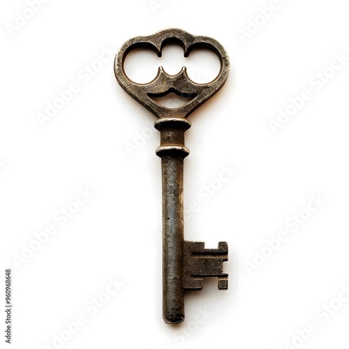 key with isolated white background