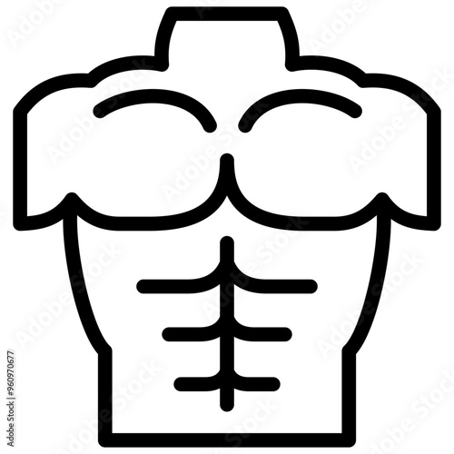 chest icon illustration design with outline