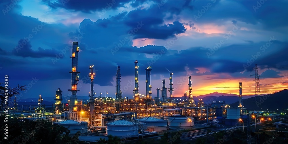 Fototapeta premium sunset over the harbor