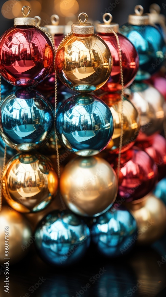 christmas balls on a blue background christmas balls on a blue background