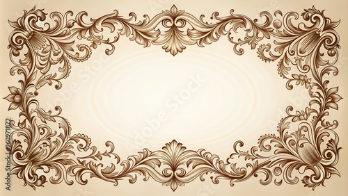 Ornate Victorian-style borders with intricate flourishes , Vintage, elegant, decorative, ornate, intricate, Victorian