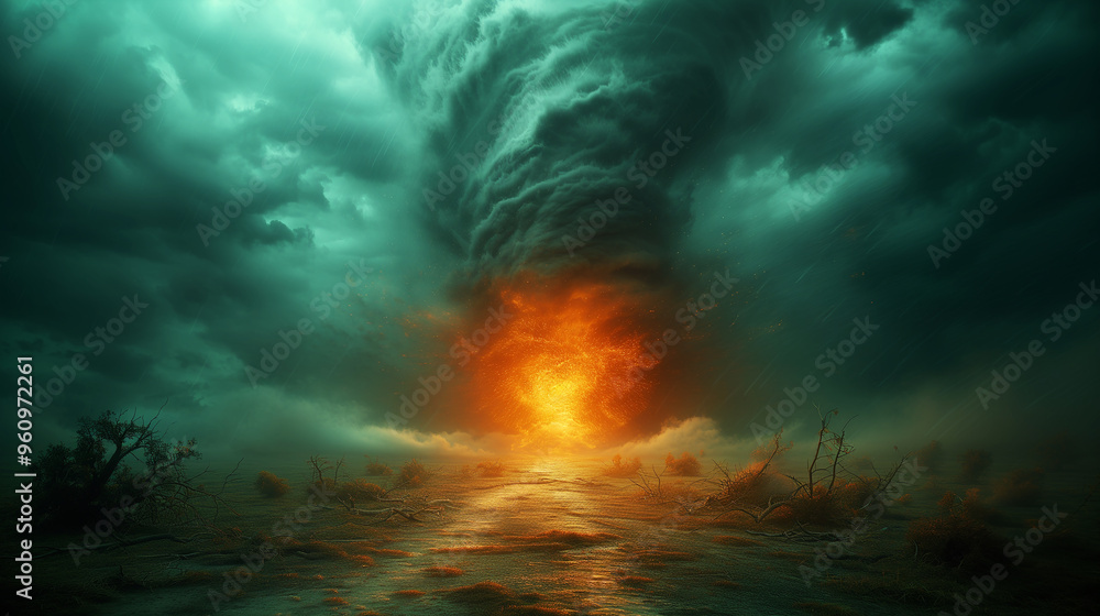 Fototapeta premium Fiery tornado