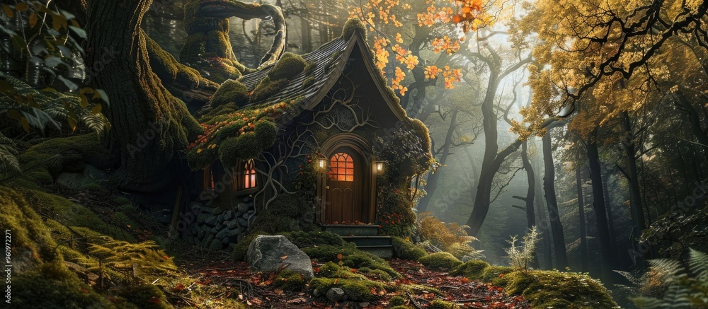 Obraz premium A Little House In The Forest