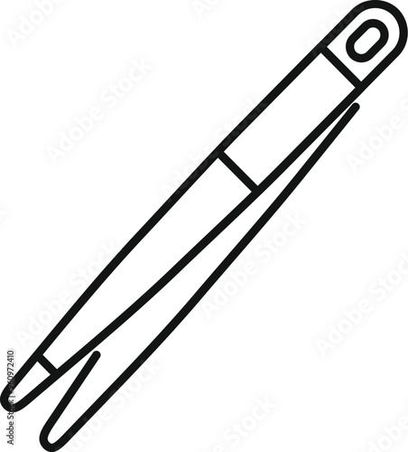 This simple tweezers icon is perfect for representing plucking eyebrows or handling small objects in your designs
