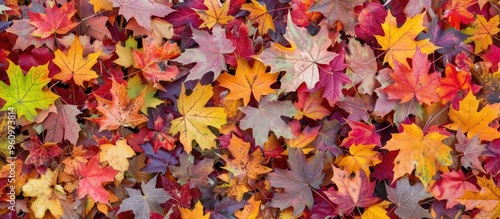 Wallpaper Mural Colorful Maple Leaves In Autumn For Background For Text Torontodigital.ca