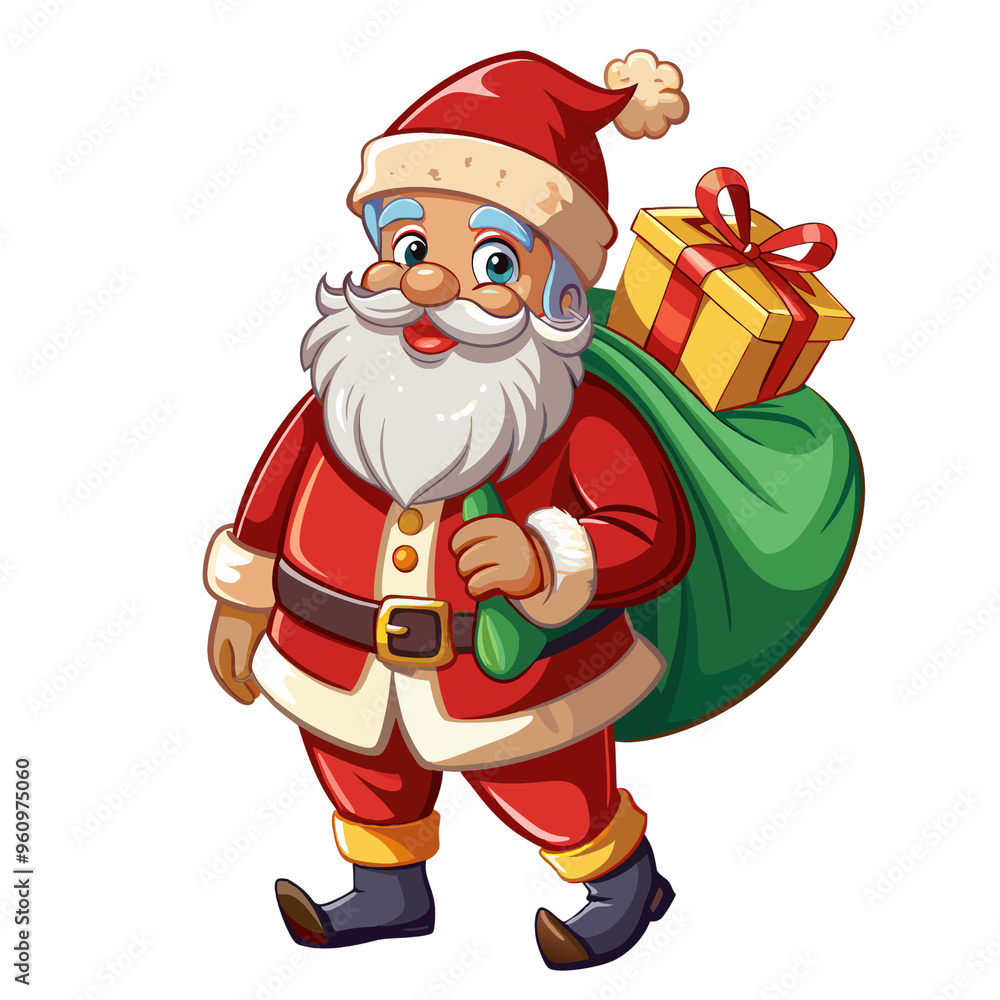 Santa Claus Carrying a Bag of Presents for Christmas Festival – A Joyful Celebration of the Holiday Season Santa Claus Carrying a Bag of Presents for Christmas Festival – A Joyful Celebration of the Holiday Season
