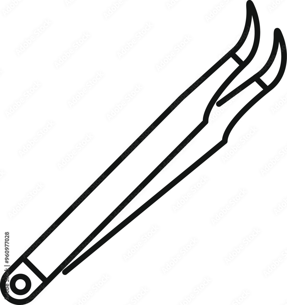 This simple tweezers icon is perfect for representing beauty tools and eyelash extensions This simple tweezers icon is perfect for representing beauty tools and eyelash extensions