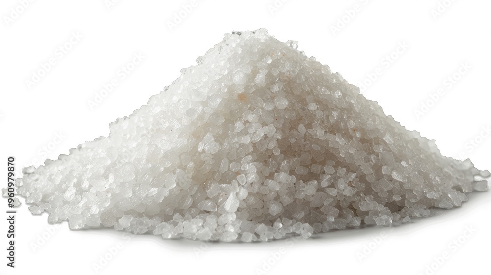 Pile of salt on white backdrop with clipping path Pile of salt on white backdrop with clipping path