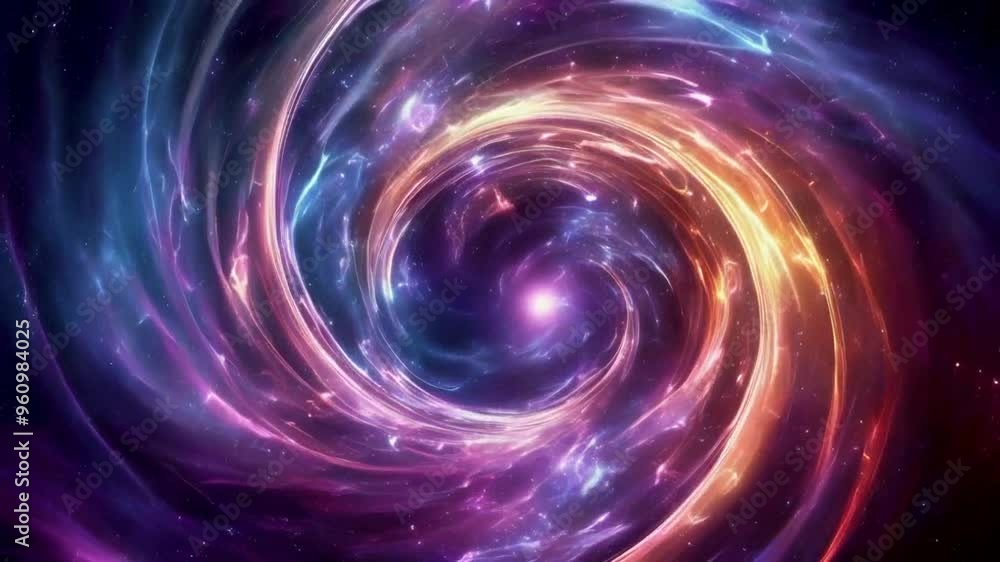 Abstract swirling pattern of light and energy in a cosmic background. Abstract swirling pattern of light and energy in a cosmic background.