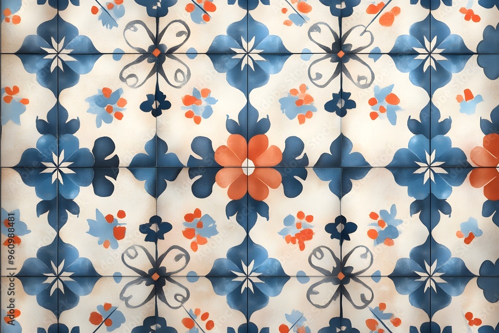 Ajrak Print Pattern A traditional block print pattern from Sindh, Pakistan, featuring deep indigo, red, and black colors., Ajrak Print Pattern A traditional block print pattern from Sindh, Pakistan, featuring deep indigo, red, and black colors.,