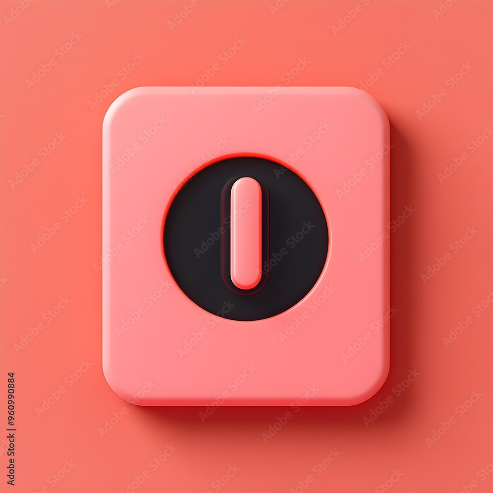 Pink and Black 3D Button Abstract Background Pink and Black 3D Button Abstract Background