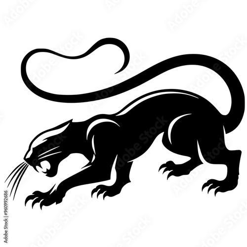 Silhouette of a ferocious predator