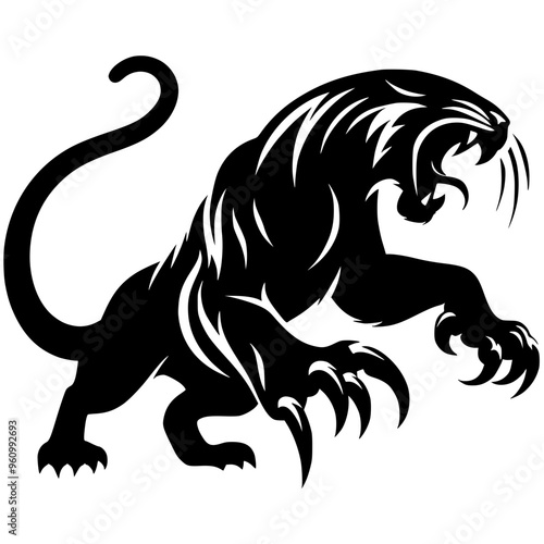 Silhouette of a ferocious predator