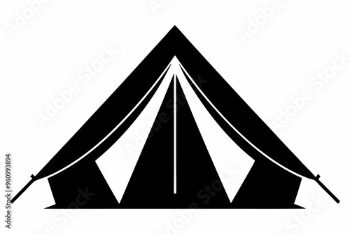 Camping Tent Svg, Camping Tent Silhouette. Vector illustration
