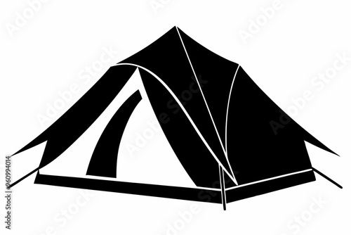 
camping tent silhouette vector, tent camp icon, Camping Tent SVG
