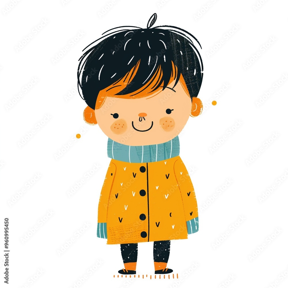 Colorful abstract child illustration with bold patterns and playful design Colorful abstract child illustration with bold patterns and playful design