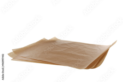 Schilderij op canvas PNG,Baking paper, isolated on white background