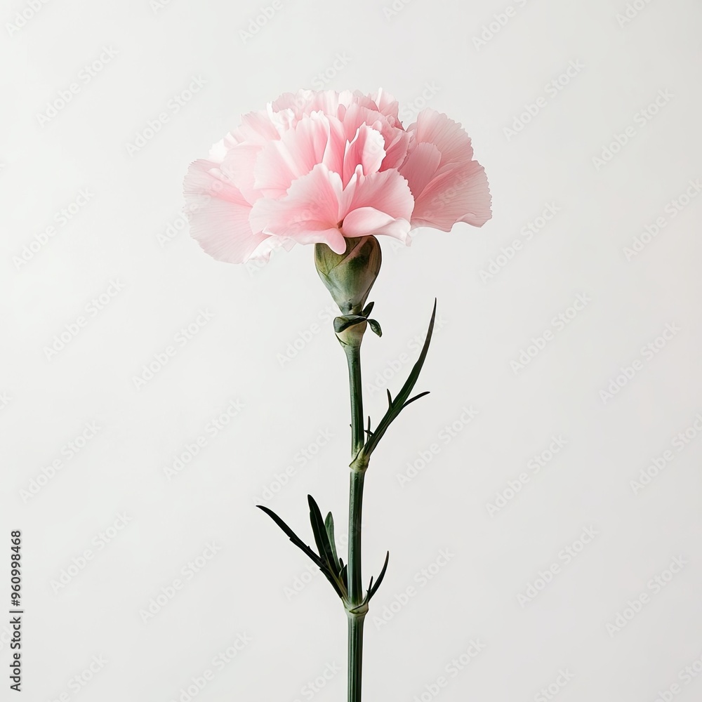 Carnation isolated on white background AI Generated Carnation isolated on white background AI Generated