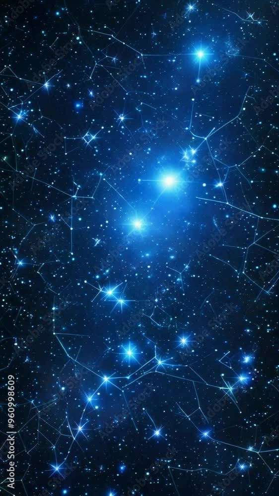 Blue starry sky with constellations and stars shining brightly. Blue starry sky with constellations and stars shining brightly.