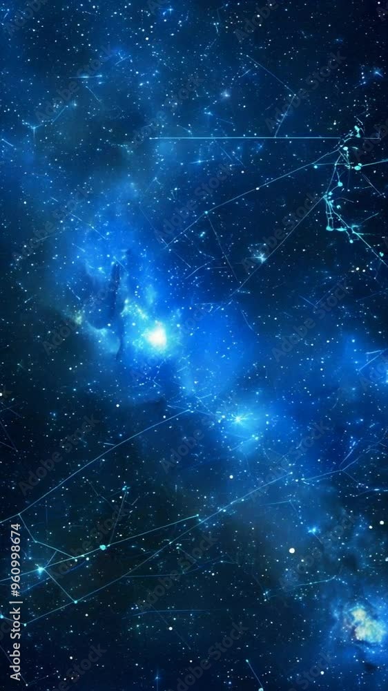 Abstract blue night sky with stars and constellations. Abstract blue night sky with stars and constellations.
