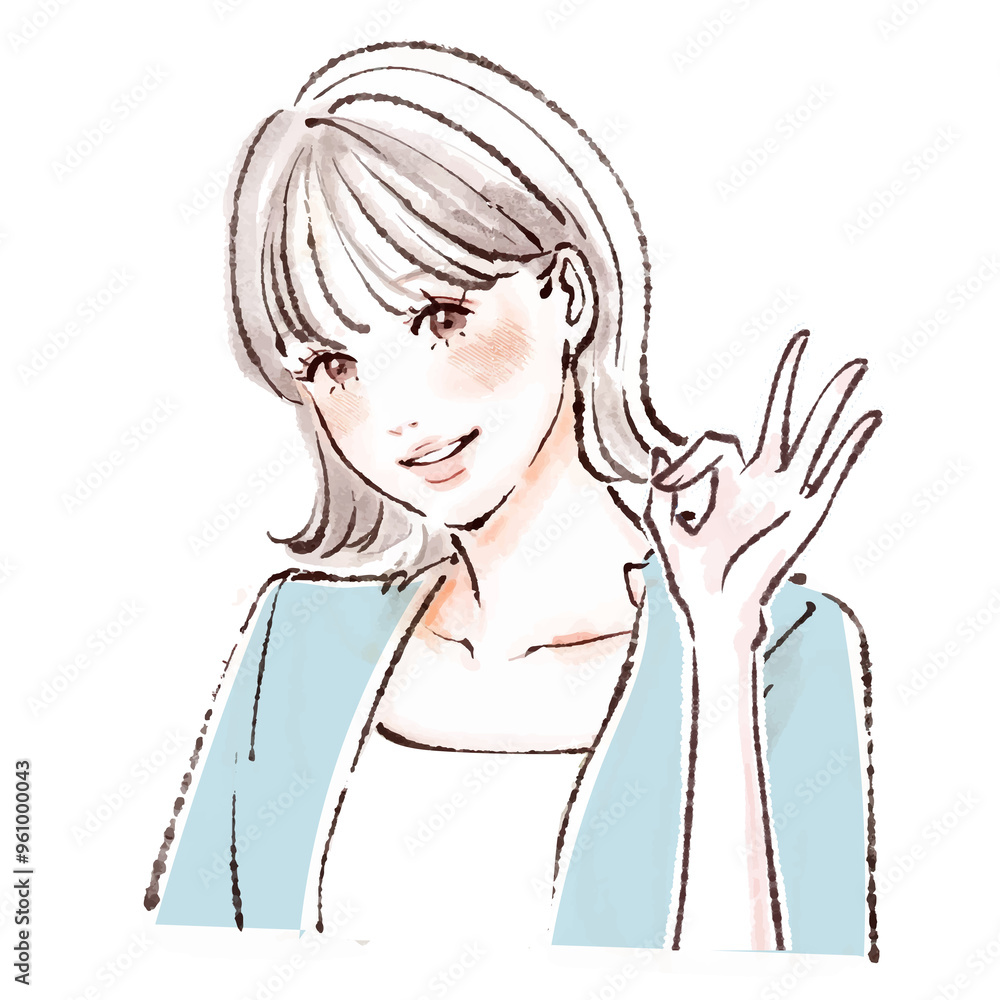 女性・女の子のイラスト素材 女性・女の子のイラスト素材