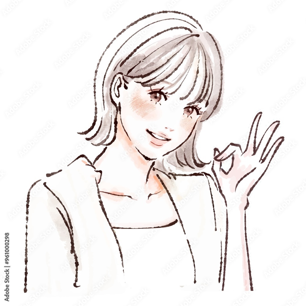 女性・女の子のイラスト素材 女性・女の子のイラスト素材