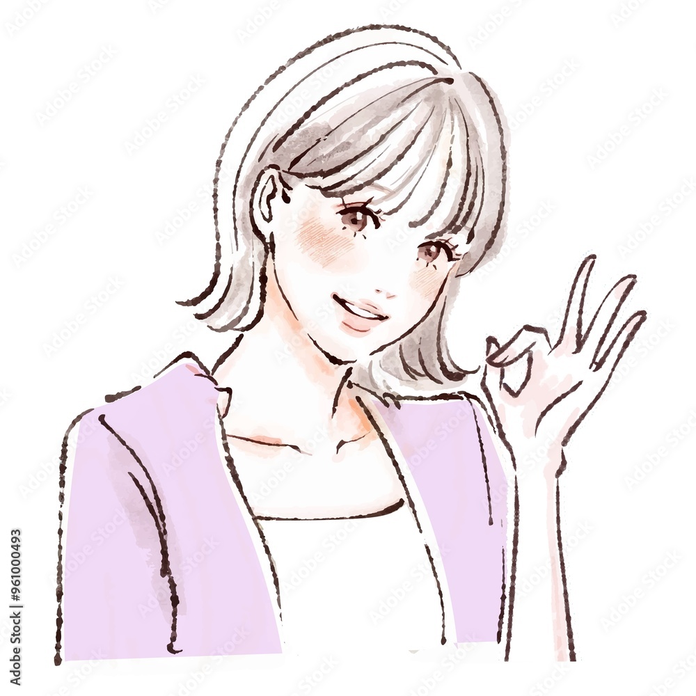 女性・女の子のイラスト素材 女性・女の子のイラスト素材