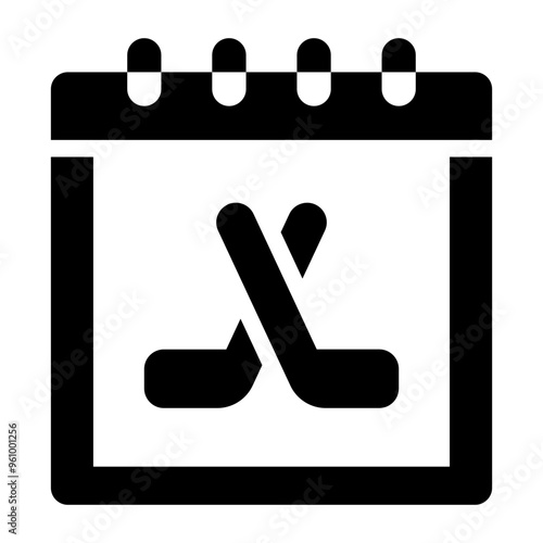Photography Ice hockey day icon for marking events and games in the hockey calendar