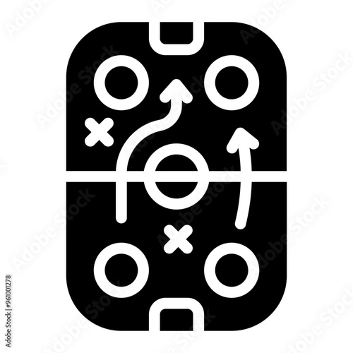 Hockey strategy icon representing game plans and tactics for ice hockey.