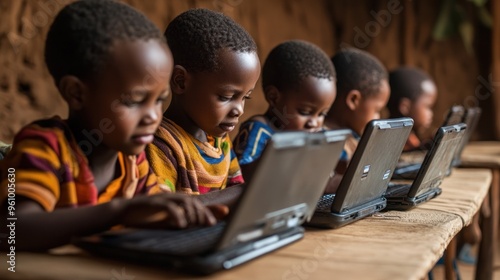 Young Students Learning Technology