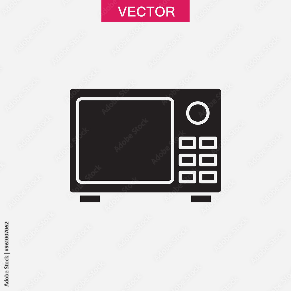 Microwave flat vector icon.flat black trendy style illustration for web and app..eps Microwave flat vector icon.flat black trendy style illustration for web and app..eps