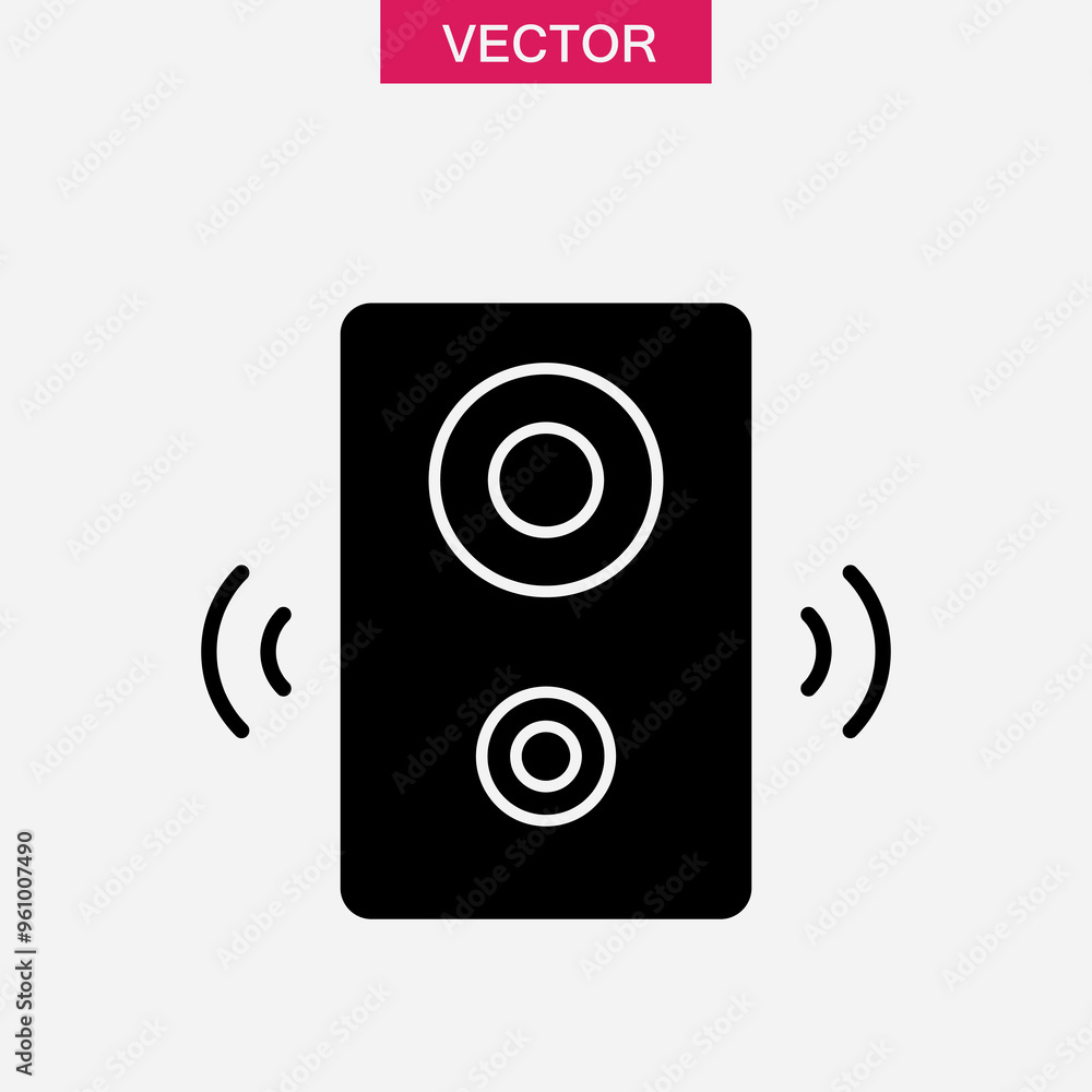 Speaker icon vector, simple flat black trendy style illustration for web and app..eps Speaker icon vector, simple flat black trendy style illustration for web and app..eps