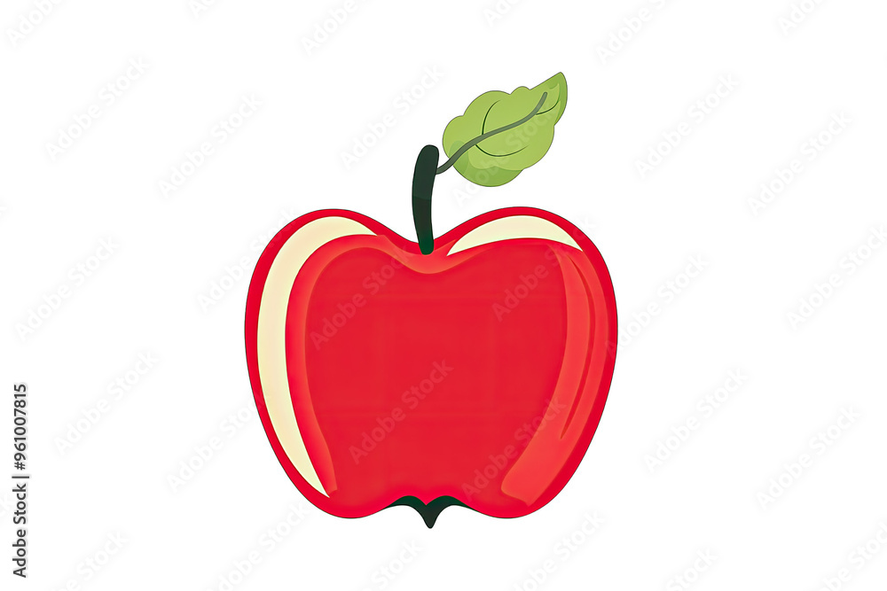 A bright red apple with a green leaf, showcasing its glossy texture and vibrant color, perfect for health and nutrition themes. A bright red apple with a green leaf, showcasing its glossy texture and vibrant color, perfect for health and nutrition themes.