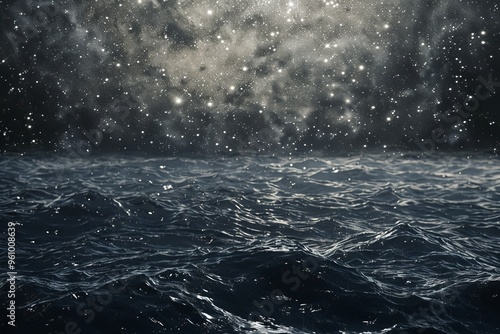 Wallpaper Mural Night sky - Universe filled with stars, nebula and galaxy, infinite, GoPro, fixed, moonlight, minimalist, instant, hyperrealism, backlighting Torontodigital.ca