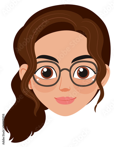 Vector illustration of a smiling woman