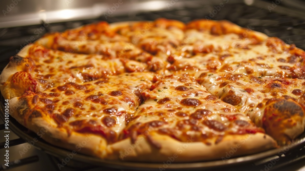 The satisfaction of a perfectly baked pizza, golden brown and bubbling with flavor The satisfaction of a perfectly baked pizza, golden brown and bubbling with flavor