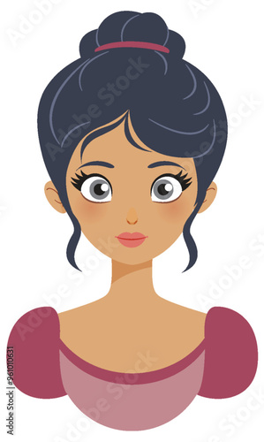 Elegant Princess Portrait Illustration