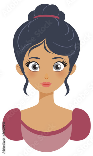 A vector illustration of a princess
