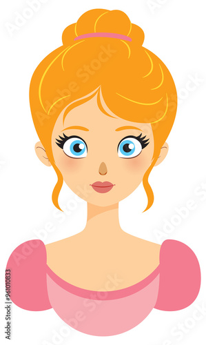 A vector illustration of a princess