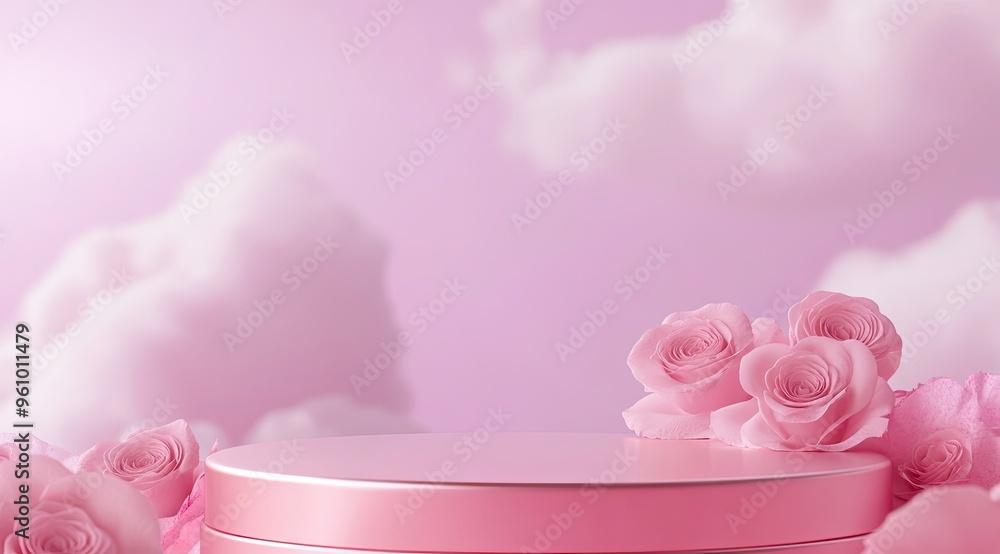 3D Geometric Shapes Podium for Product Display